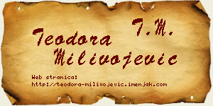 Teodora Milivojević vizit kartica
